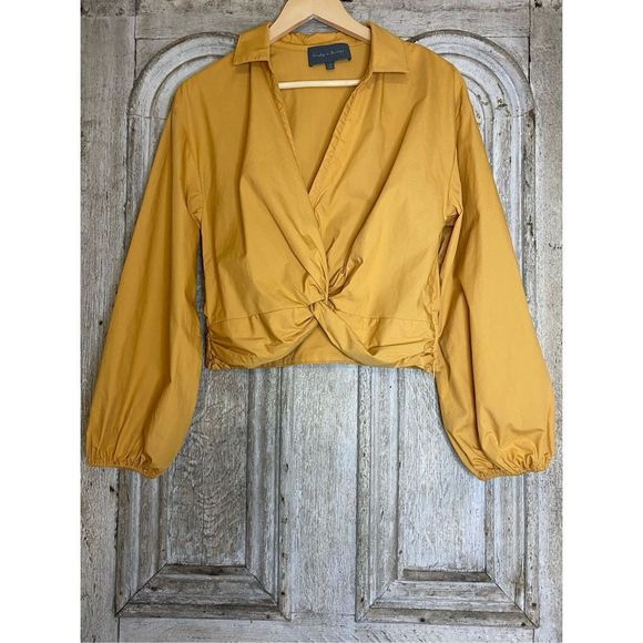 Anthropologie Tops - Anthropologie/Sunday in Brooklyn long sleeve gold/yellow shirt. Side zipper